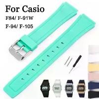 ราคา สายนาฬิกาซิลิโคน TPU ขนาด 18 มม. เข้ากันได้กับ Casio G-shock สำหรับนาฬิกาควอทซ์ดิจิตอล F91W, F84, F94, F105, F108, A158, A168, AE1200, AE1300, สายรัดข้อมือผู้ชายและผู้หญิง, สร้อยข้อมือเข็มขัด (1731055