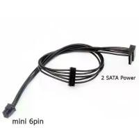 ราคา Cable Mini 6 Pin To 2 SATA Power Supply Cable For Dell Vostro 3070 3670 3967 3977 3980 ขายร้อน (1731404914669881566)