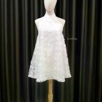 ราคา CraftList ชุดเดรสเจ้าสาว อาฟเตอร์ปาร์ตี้ งานแต่งงาน ชุดเพื่อนเจ้าสาว ชุดกระโปรงบาน ลูกไม้สีขาว คอปีน ผ้า 3 ชั้น ขนาด S M L (1731605151336269416)