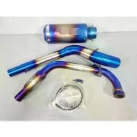 ราคา คอท่อสแตนเลส Mslaz M-Slaz และ R15 ก่อนปี 2017 สีไทเท สำหรับคอท่อ 2 นิ้ว พร้อมปลายท่อ กระป๋อง สีไทเท (1731739983074919568)