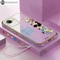 ราคา เคสโทรศัพท์ Realme C30s Vivo Y22 Vivo Y22s เคส hp realmicro30s vivo22 (สายคล้องฟรี) ตัวการ์ตูนน่ารัก () เคสลายขอบสี่เหลี่ยม เคสโทรศัพท์ชุบหรูหรา เคสโทรศัพท์แบบนิ่ม (1729612766648568453)