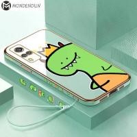 ราคา เคส hp Vivo Y31 2021/vivo Y51 2020/vivo Y53S 4G/Y51A 2021 vivo53s4g เคสการ์ตูนน่ารัก มงกุฎไดโนเสาร์ ขอบสี่เหลี่ยม เคสโทรศัพท์ชุบ เคสนิ่มชุบหรูหรา (1729614452731775621)