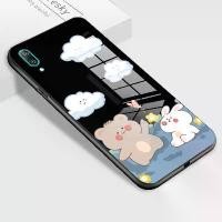 ราคา เคสสำหรับ Huawei Y7 PRO 2019 Y7 PRO 2019/Enjoy 9 เคสโทรศัพท์หมีและกระต่าย เคสกระจกนิรภัยเคลือบเงา เคสกันกระแทก (1729680894352395198)