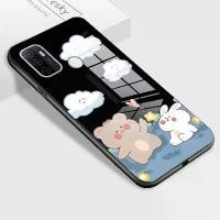 ราคา เคสสำหรับ OPPO A53 2020 A53s/A33 2020/A32 เคสโทรศัพท์หมีและกระต่าย เคสกระจกนิรภัยเคลือบเงา เคสกันกระแทก (1729680885780876222)