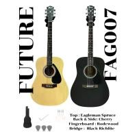 ราคา กีต้าร์โปร่งถูกๆ Future กีต้าร์โปร่ง 41" Acoustic Guitar 41" รุ่น FAG007 พร้อมกระเป๋า ปิ๊ก 3 ชิ้น ประแจ (1729492717444434735)