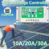 ราคา Solar charge controller and Discharge Controller 10A 20A 30A 12V 24V Battery Charger LCD Dual USB Solar Panel Regulator (1731256594884560532)