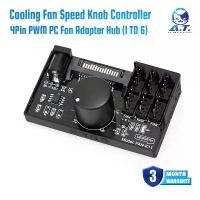 ราคา Cooling Fan Speed Knob Controller 12V 4 Pin PWM PC Chassis Fan Adapter Hub (1 to 6 Channels) (1731426669200705336)