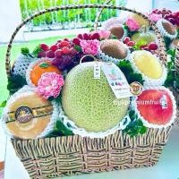 ราคา กระเช้าผลไม้รวม( M ) เมล่อน องุ่นแดง กีวี่ สาลี่ ส้ม แอปเปิ้ล พร้อมตกแต่ง (อ่านรายละเอียดด้านล่างก่อนสั่งซื้อ) (1731624777488238425)