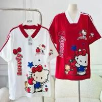 ราคา เสื้อยืด Appliqué คอกลม ลายกราฟฟิกคิตตี้ แอปเปิ้ล & หมี ออกใหม่ในปี 2025 แฟชั่นสตรีท (1732005094581241422)