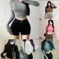 ราคา เสื้อยืดคอเต่า แขนยาว สำหรับผู้หญิง ผ้าถักลายนูน รัดรูป ทรงสลิมฟิต เสื้อครอป ชุด เดิน ป่า เสื้อ ซับ ใน กล้าม มี บรา ใส่ นอน เว้า หลัง ผ้า อก 50 mardi mercredi girl pink stuff สีช (1731838137652118908)
