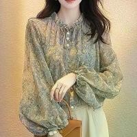 ราคา เสื้อเชิ้ตแขนยาวลายดอกไม้สไตล์ฝรั่งเศส Niche Chic สวยและอ่อนโยน เสื้อผ้าผู้หญิงต้นฤดูใบไม้ผลิ 2025 มาใหม่ ลินิน แท้ เสื้อ คอบัว สายเดี่ยว มือสอง เสื้อเชิ้ต โบว์ หลัง ลาย ดอก ? (1732203280506391068)