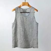 ราคา เสื้อกั๊กผ้าลินิน สำหรับผู้ชาย วัสดุผ้าลินินบริสุทธิ์ ฤดูร้อนบาง พลัสไซส์ สไตล์ชายหาด ทรงหลวม แขนกุด เสื้อกล้าม สีทึบ cyberpunk jacket uniqlo jackets (1732115311704770463)