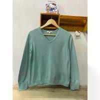 ราคา Uniqlo เสื้อแขนยาวไหมพรม สีเขียวพาสเทล ขายดี (1731682578436359967)