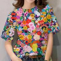 ราคา เสื้อยืดกุหลาบ ฤดูร้อน คอกลม แขนสั้น พิมพ์ลายลำลอง สำหรับผู้ชายและผู้หญิง เสื้อแฟชั่น ขายดี เสื้อ แขนกุด เสื้อ ชีฟอง แขน ยาว เสื้อ ชีฟอง แขน ยาว uniqlo premium linen เสื (1732319742715529517)