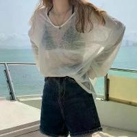 ราคา เสื้อกันแดด ปกปิดคอวี สำหรับผู้หญิง แจ๊กเก็ตบางฤดูร้อน เ ส ื ้ อ ผ ้ า ท ว ิ ต เสื้อ คุณ แม่ uniqlo premium linen เสื้อ พื้นเมือง เสื้อ สียีนส์ เสื้อ มี บรา (1731276094358193453)