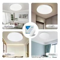 ราคา 12W 24W 32W LED Flush Mount โคมไฟเพดาน,ห้องนั่งเล่นที่ทันสมัยโคมไฟเพดานแบบฝัง 6000K Daylight ตู้เสื้อผ้าสีขาวรอบ Surface Mount สำหรับห้องน้ำห้องนอนห้องโถง โคมไฟในบ้าน Indoor Lighting (1732312539799390