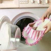 ราคา ที่นิยมมากที่สุด Mop Shoes รองเท้าทำความสะอาดบ้าน รองเท้าเช็ดบ้าน ถูบ้าน ทำความสะอาดบ้าน slippers รองเท้าแตะ House cleaning mop slippers machine washable suitable for indoor usag (1732095611024671834)