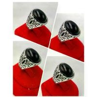 ราคา Discount แหวนเงินลงยาดำ พลอยนิลสีดำ ปกป้องพ้นภัยอันตราย ความโชคดีมีชัย (1732311352300768231)