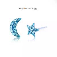 ราคา Discount Crescent moon / star earring ดาวคู่พระจันทร์ ใส่พลอย ต่างหูเงินแท้ 92.5% ต่างหูน่ารักๆ แฟชั่น สไตล์เกาหลี ต่างหูเงินแท้ 100 Major Silver (1732231751311329539)