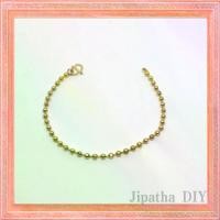 ราคา Discount สร้อยข้อมือทองเหลือง ลายไข่ปลา แบบมีกระดิ่งและไม่กระดิ่ง สร้อยข้อมือผู้หญิง สร้อยข้อมือเด็ก ทองเหลืองแท้งานไม่ลอก (1731800687833155065)