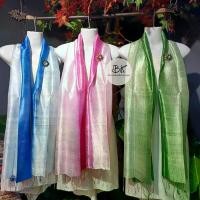 ราคา Discount ผ้าพันคอ ผ้าคลุมไหล่ ไหมแท้ ทอมือ Natural silk scarf handmade (1731620408343037071)