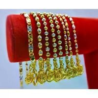 ราคา Discount สร้อยข้อมือ 2 กษัตริย์ 3 กษัตริย์ เม็ดมะยม เม็ดข้าว ลายโซ่แบน ขนาด 4 มิล ความยาว 16,18 CM (1731882042714392374)