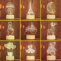 ราคา Discount ส่งทันที 3Dโคมไฟอะคริลิค LED ตกแต่งห้องนอน (3 สี) F3D สิ่งที่ดีที่สุดบนอินเตอร์เน็ต (1732218421995734881)