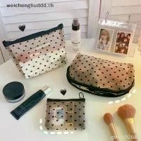 ราคา ที่นิยมมากที่สุด แนะนำ สินค้าขายดี # weichen # Love Print Mesh Cosmetic Bag Portable Toiletry Organizer Makeup Bag Multifunctional Transparent Women Lipstick Storage Pouch. (1732089434399081542)