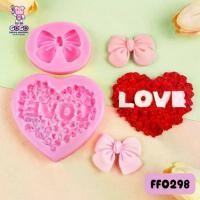 ราคา พิมพ์ฟองดองหัวใจ LOVE โบว์ วาเลนไทน์ น่ารัก ทำขนม คุกกี้ (1730001407143545218)