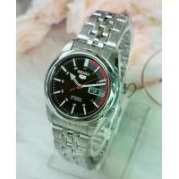 ราคา SEIKO 5 Automatic รุ่น SNK375K1 นาฬิกาข้อมือผู้ชาย สายแสตนเลส หน้าปัดสีดำ/แดง - ของแท้ 100% รับประกันสินค้า 1 ปี (1729758824265648336)