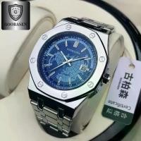ราคา นาฬิกาผู้ชาย, Gubosen, ขายร้อน, ดีไซน์ย้อนกลับ, เครื่องกลเลียนแบบ, กันน้ำ, เรืองแสง, พร้อมปฏิทิน, สตรีมสด นาฬิกา โล เล็กซ์ ผู้ ชาย ของ แท้ luminox 3182 premium watch hk33 seiko 5 patek philippe (17320