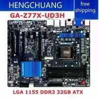 ราคา เมนบอร์ด LGA 1155 สำหรับ Intel DDR3 Gigabyte GA-Z77X-UD3H, USB3.0 32G, เมนบอร์ดเดสก์ท็อป, Z77, ใหม่, ใช้แล้ว (1731961346232910919)