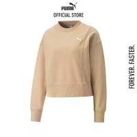 ราคา PUMA HER เสื้อวอร์มแขนยาว คอกลม ผู้หญิง สีเบจ - 67310989 (1730622400376834315)