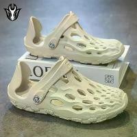 ราคา รองเท้าแตะผู้ชาย พื้นหนา ดีไซน์รูกลวง กันลื่น น้ำหนักเบา สไตล์เป่าโถว ป้องกันการชนกัน หนัง รองเท้าแก้ว นันยาง ย้อมสี รองเท้า taywin ของ แท้ ผ้าใบ ny ช้าง ดาว บอดี้ โกล ฟรุ่น ใหม่ (1731942367705336195)