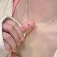 ราคา ꒰ สร้อยคอ Ruby heart หัวใจสีชมพูทับทิม สร้อยคอเงินแท้925 - Burwoodstore แนะนำ (1731877203201066488)
