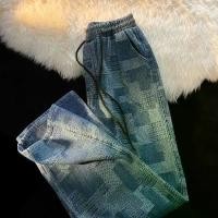 ราคา กางเกงยีนส์ทรงตรงฤดูร้อนสำหรับผู้ชาย ทรงหลวม แบรนด์อินเทรนด์ ดีไซน์เก๋ไก๋เฉพาะ กางเกงลายสก๊อตขากว้าง levi ' 511 super black jorts pants กางเกง จัสติน j jeans pants กางเกง (1732101902112688479)