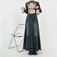 ราคา กระโปรงยีนส์ พลัสไซส์ สำหรับผู้หญิง MM อ้วน กระโปรง Midi ฤดูใบไม้ร่วง ฤดูหนาว เอวสูง กระชับสัดส่วน ทรงเอ กระโปรงบอดี้คอน ยาว mom jeans girl กางเกงยีนส์ คาร์โก้ levi 501 ริมแดง เก (1731745917552002957)