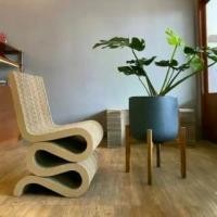 ราคา ชุดเฟอร์นิเจอร์กระดาษลูกฟูก เฟอร์นิเจอร์คราฟท์ Kraft furniture ทำจากกล่องลูกฟูก น้ำหนักเบา กันน้ำ รับน้ำหนักได้ 500 กิโล (1732093675232986990)