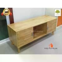 ราคา ตู้ชั้นวางทีวีไม้ยางพารา Indy Furniture Combat-B120SP สีธรรมชาติ (1730809880862100152)