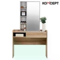 ราคา Koncept Furniture โต๊ะเครื่องแป้งแบบนั่ง รุ่น Mavis สีไม้อ่อน (100x45x165 ซม.) (1729736878918502650)