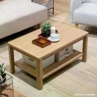ราคา Koncept Furniture โต๊ะกลางไม้ล้วน รุ่น Timbur สีแคชชูโอ๊ค (90x55x42 ซม.) (1730831351799908602)