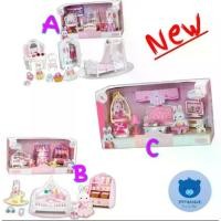 ราคา [COD] เตียงนอนจิ๋ว บ้านตุ๊กตา DIY บ้านกระต่ายและเฟอร์นิเจอร์ RABBIT HOUSE & FURNITURE (1731924648973601268)
