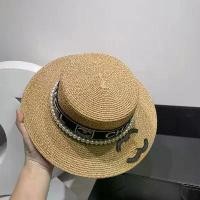 ราคา หมวกตัวอักษร, ชาแนล, หมวกกันแดดฤดูร้อนของผู้หญิง, ท็อปแบน, มุกหรูหรา, ทันสมัยและอินเทรนด์, อเนกประสงค์, ปีกแบน, หมวกฟาง (1732112548963650067)