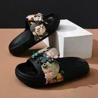 ราคา รองเท้าแตะลายการ์ตูน สำหรับเด็กผู้ชาย สีดำ ดีไซน์พระสูตรหัวเข็มขัด เด็ก กันลื่น พื้นนุ่ม รองเท้าแตะสไลด์ สำหรับเด็ก vans แ ท ้ kasukabe yo รองเท้า vibram fivefingers crafts (1732085201187866426)