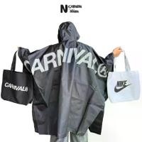 ราคา กระเป๋าNike x Carnival กระเป๋าดำ กระเป๋าขาว เสื้อฝน ของเเท้ 100% (1730998067173231499)