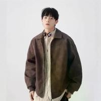 ราคา เสื้อแจ็คเก็ตหล่อ สไตล์เรโทรญี่ปุ่น อเมริกัน หนัง PU สำหรับผู้ชาย เสื้อโค้ทนักบิน ทรงหลวม เหมาะสำหรับฤดูใบไม้ผลิและฤดูใบไม้ร่วง เสื้อผ้ารถจักรยานยนต์ Ruan Shuai ปี 2024 zara jacket ဈ ေ း (173229466815