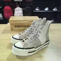ราคา Converse Chuck 70 Deconstructed, การออกแบบการเย็บปะติดปะต่อกันสีเทา, เพิ่มความสูง, พื้นหนา, รองเท้าผ้าใบทรงสูง, A02774C (1731562444848596855)
