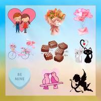 ราคา ตัวรีดติดเสื้อ Valentine Day 2023 SET.B สติกเกอร์รีดติดเสื้อ (1729581184614762995)