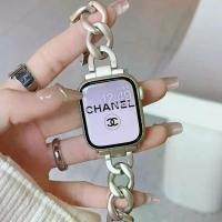 ราคา สายโลหะ, สไตล์ Chanel, เข้ากันได้กับ Apple Watch Series 9, รุ่นใหม่ 6 7 8 SE, สำหรับผู้หญิง, S10, ราคาไม่แพง, หรูหรา (1731971970855961862)