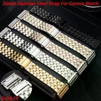 ราคา สายสแตนเลส 26 มม. เข้ากันได้กับนาฬิกา Garmin Fenix 8 7X 7 Solar 6x Pro/Fenix 6Pro/Fenix6 Sapphire/Forerunner 935 สายรัดแบบเร็ว (1731220031871617347)
